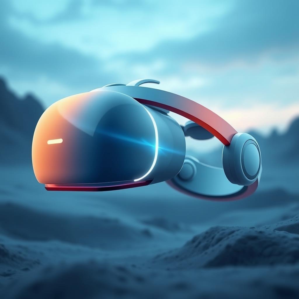 Concept image of futuristic WESEARY Wireless Gaming VR and AR devices