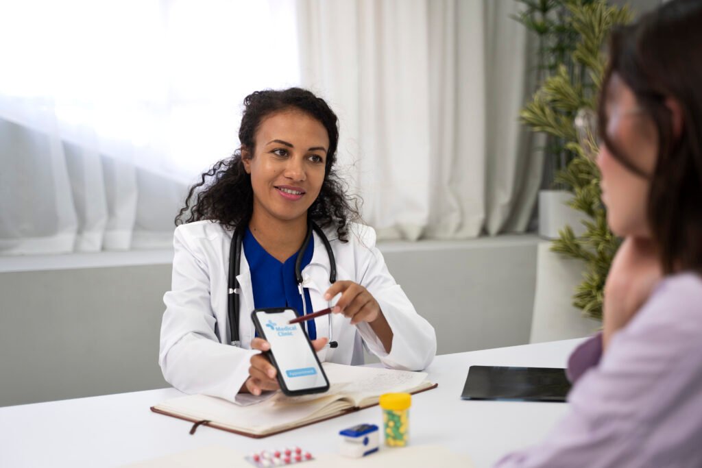 Doctor consulting patient about using Optimum Nutrition Gold Standard Whey Protein