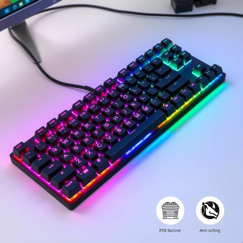 Mechanical WESEARY Wireless Gaming keyboard with anti-ghosting and per-key RGB