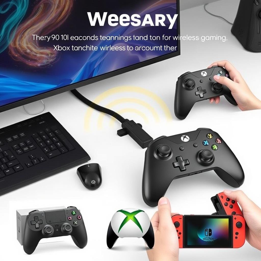 WESEARY Wireless Gaming devices connected to PC, PlayStation, Xbox, and Nintendo Switch