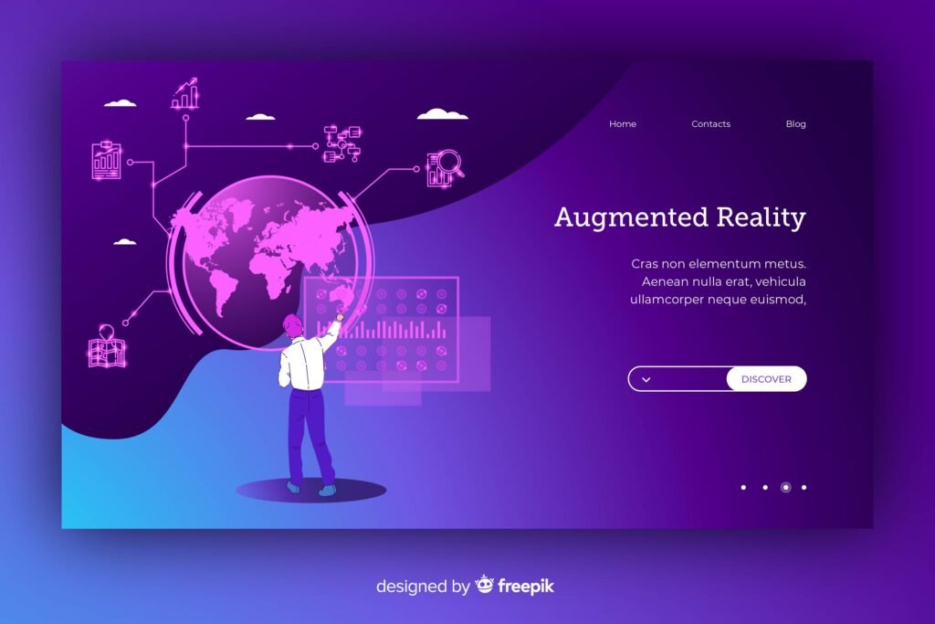 Futuristic graphic with AI, SaaS tools, and entrepreneurs connected globally