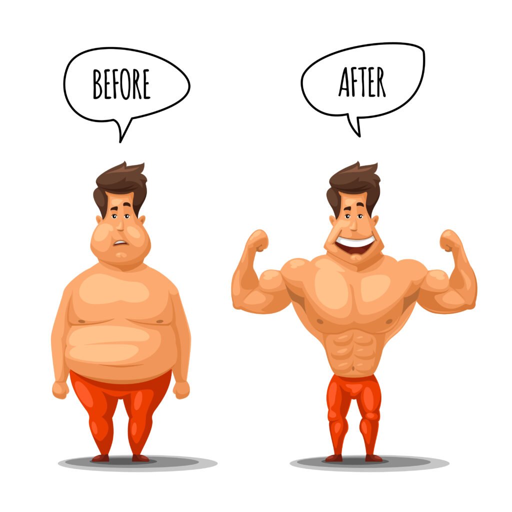 Before and after results of using NITRIC BOOST ULTRA for muscle growth and strength
