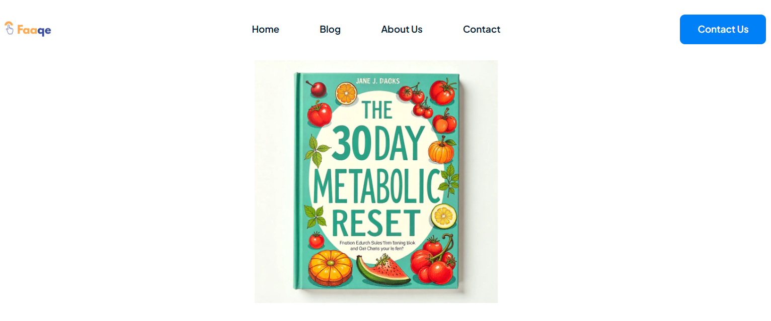 The 30-Day Metabolic Reset: Transform Your Energy, Burn Fat & Rebalance Your Body in Just One Month