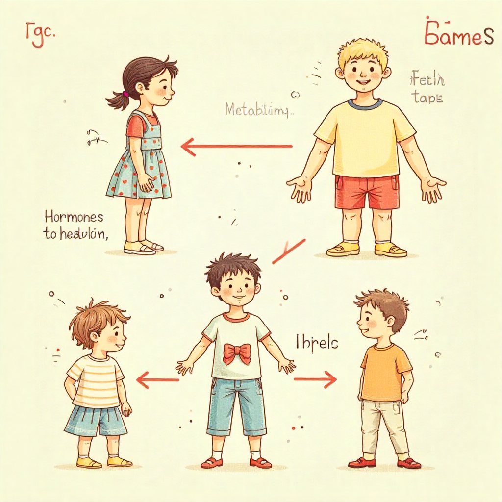 Illustration showing hormones, metabolism, and stress levels — visual explanation of how the Pajama Diet affects the body