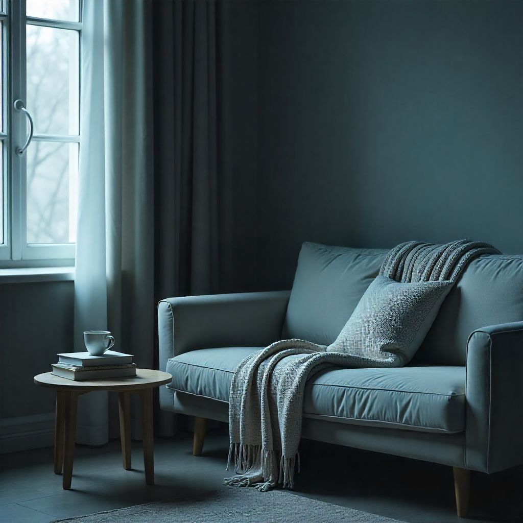 Peaceful bedroom and living room scene showing comfort and relaxation — supporting the Pajama Diet lifestyle