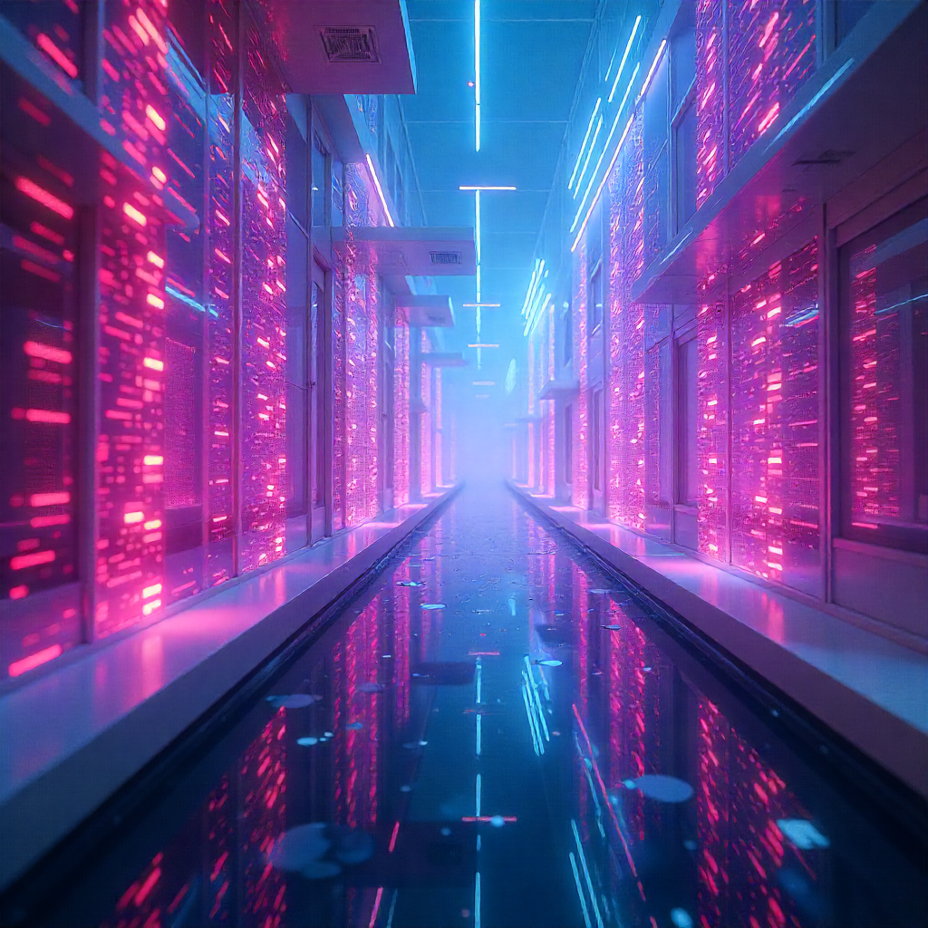 Futuristic AI hologram concept in a digital city, illustrating advanced 3D hologram technology and creative possibilities with TryHolo.ai