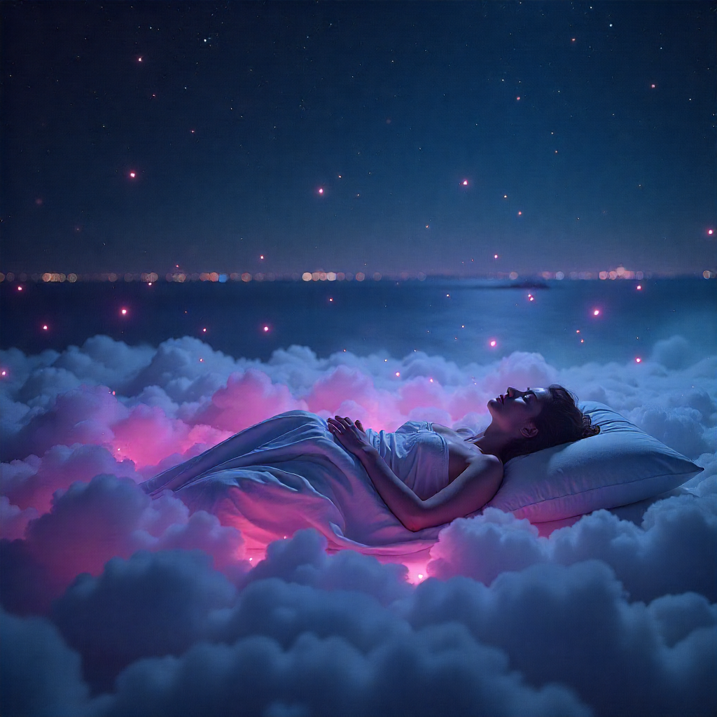 Person sleeping peacefully while the body restores energy during nighttime rest.