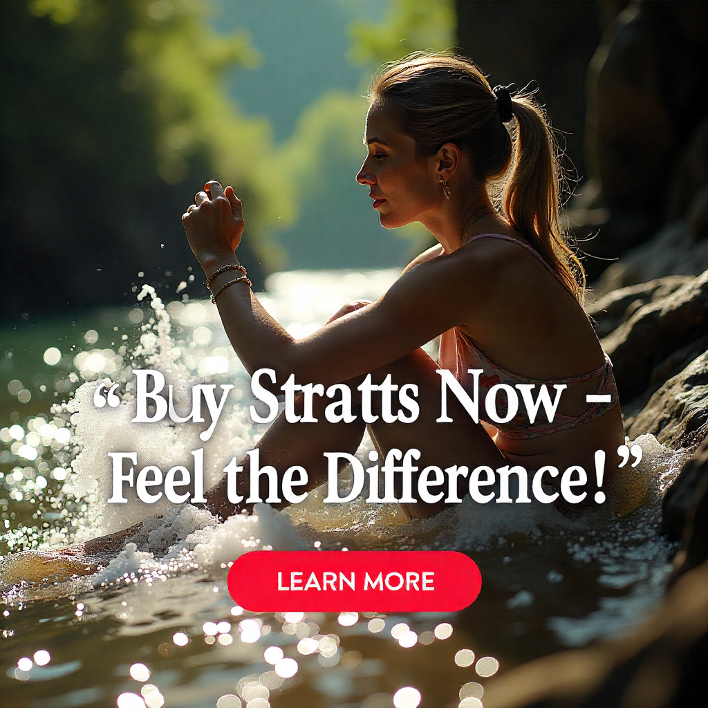Call-to-action banner: Buy Stratos now and feel the difference in energy, focus, and overall wellness.