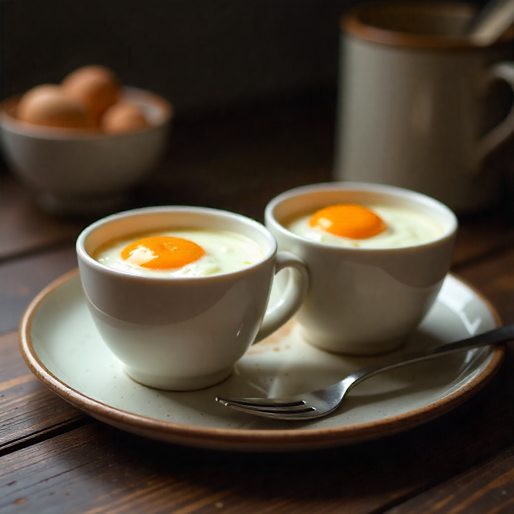 Cozy home breakfast with oatmeal, herbal tea, warm eggs, and yogurt — healthy meal ideas for the Pajama Diet