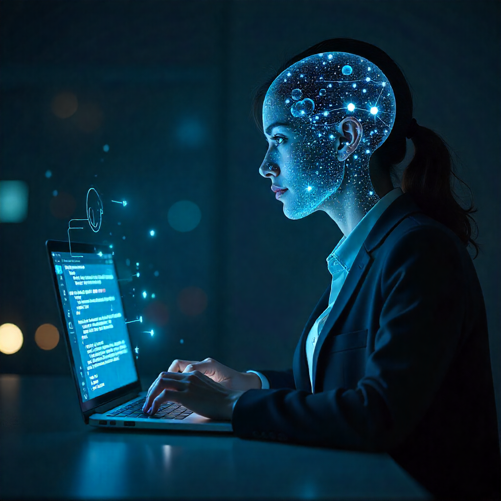 User typing a script and instantly generating a 3D hologram avatar using TryHolo.ai, demonstrating fast and easy AI hologram video creation