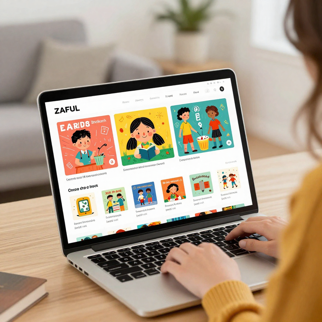 A woman shopping online on the ZAFUL Women’s website using a laptop and smartphone.