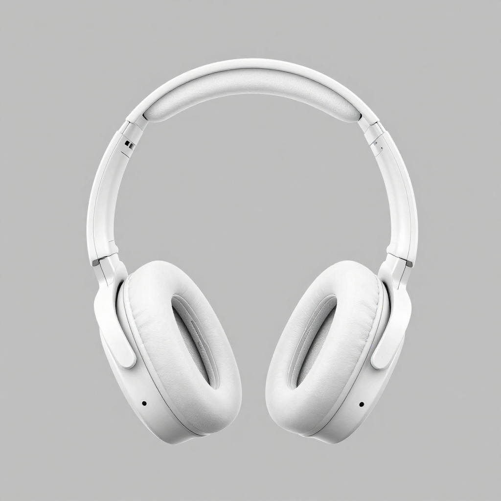 Diagram of Sony WH headphones showing internal and external microphones for advanced noise cancellation.