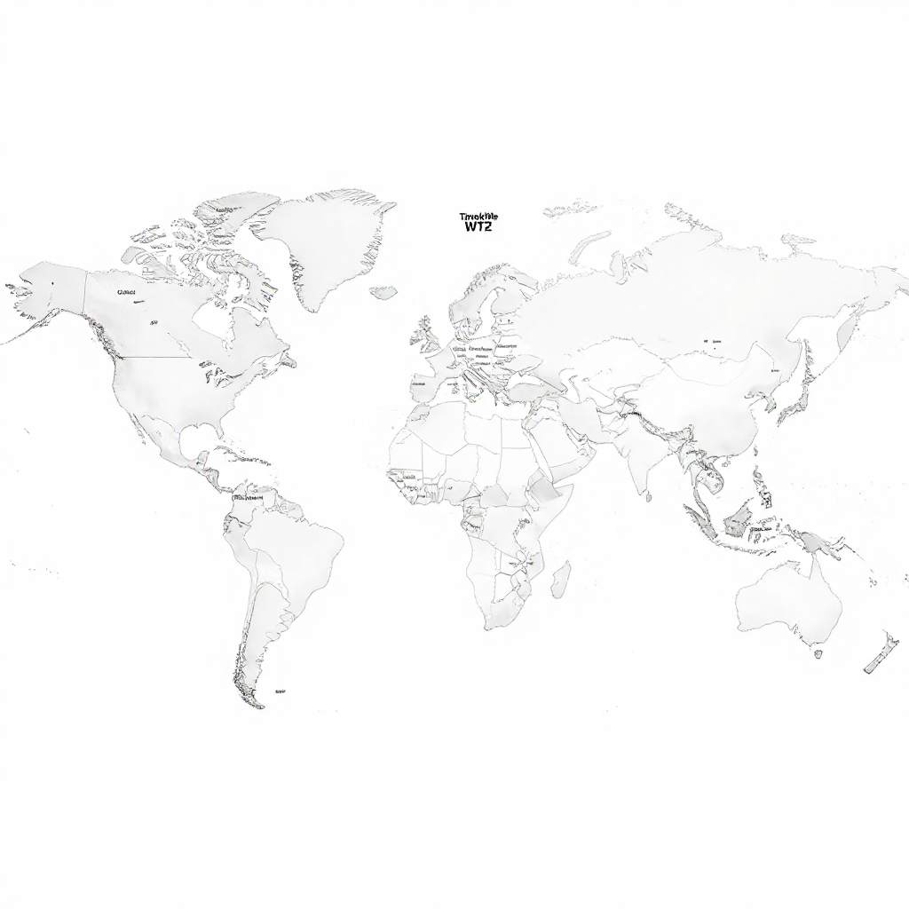 World map illustrating countries and languages supported by Timekettle WT2, highlighting its global usability and multilingual translation capabilities.