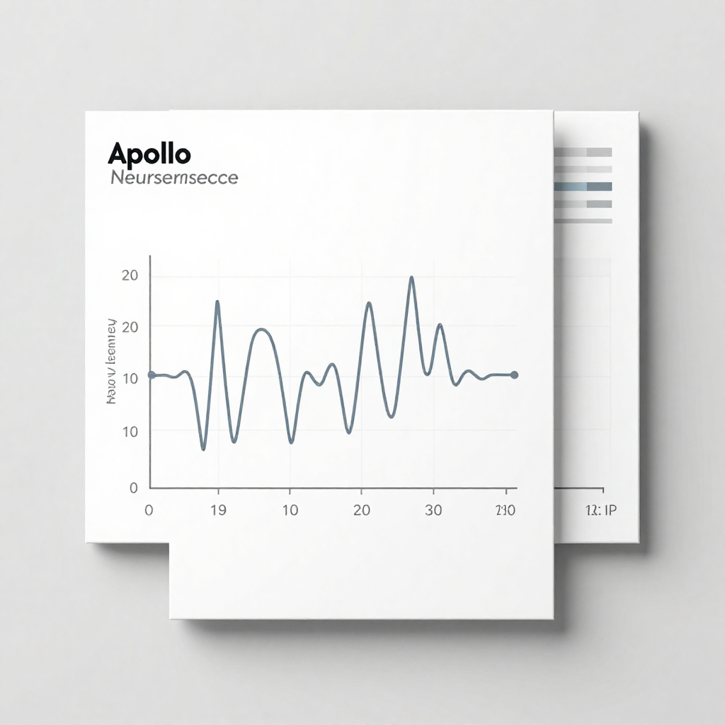 Clean graph showing heart rate variability (HRV) improvements over time with consistent Apollo Neuroscience use, highlighting better stress regulation and nervous system balance